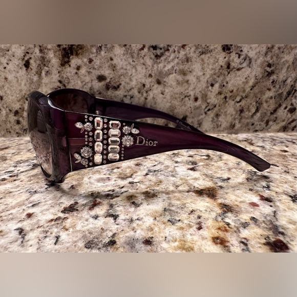 Christian Dior Limited Edition Sunglasses 609J8 Purple Crystal RARE - Picture 5 of 11